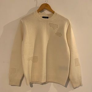 The Kooples Paris Winter White Crewneck Wool Sweater